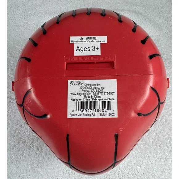 Retro Original Spider-Man Folding Happy Halloween Candy Pail Bucket 2006 MARVEL - Picture 6 of 11